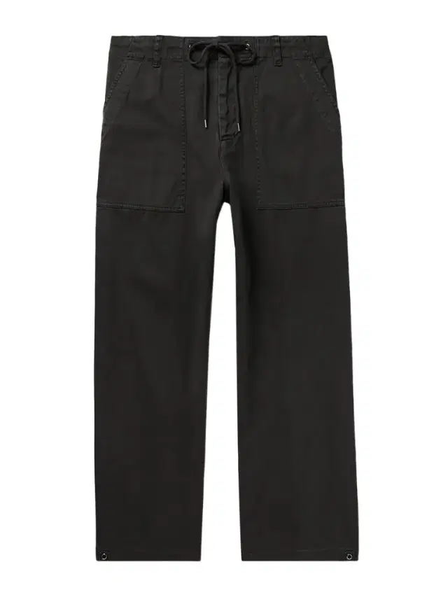 Flight Straight-Leg Slub Cotton-Blend Twill Drawstring Trousers - Men