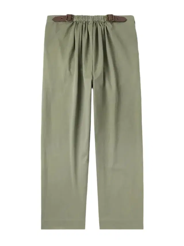 Wide-Leg Belted Garment-Dyed Cotton-Satin Trousers - Men