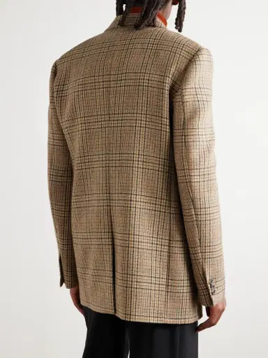 Loewe Prince of Wales Checked Wool-Tweed Blazer - Men | Thumbnail 3