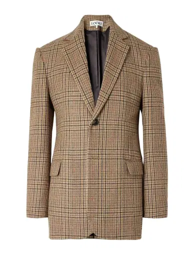 Loewe Prince of Wales Checked Wool-Tweed Blazer - Men | Thumbnail 1