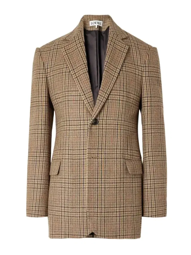 Loewe Prince of Wales Checked Wool-Tweed Blazer - Men