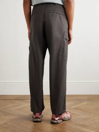 Stone Island STONE ISLAND GHOST Straight-Leg Logo-Appliquéd Cotton Cargo Trousers - Men | Thumbnail 4 Stone Island STONE ISLAND GHOST Straight-Leg Logo-Appliquéd Cotton Cargo Trousers - Men | Thumbnail 4