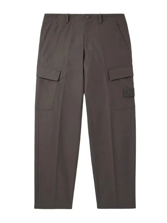 Stone Island STONE ISLAND GHOST Straight-Leg Logo-Appliquéd Cotton Cargo Trousers - Men