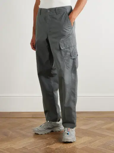 Stone Island STONE ISLAND GHOST Straight-Leg Logo-Appliquéd Cotton Cargo Trousers - Men | Thumbnail 3 Stone Island STONE ISLAND GHOST Straight-Leg Logo-Appliquéd Cotton Cargo Trousers - Men | Thumbnail 3