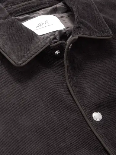 MR P. Suede-Trimmed Cotton-Corduroy Varsity Jacket - Men | Thumbnail 5