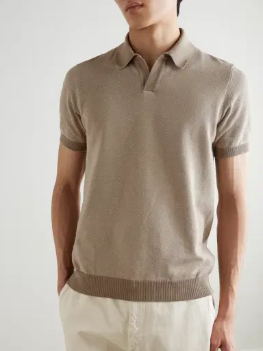 MR P. Honeycomb-Knit Organic Cotton Polo Shirt - Men | Thumbnail 3 MR P. Honeycomb-Knit Organic Cotton Polo Shirt - Men | Thumbnail 3