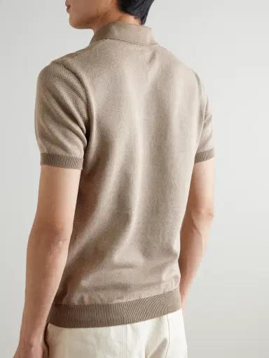 MR P. Honeycomb-Knit Organic Cotton Polo Shirt - Men | Thumbnail 4 MR P. Honeycomb-Knit Organic Cotton Polo Shirt - Men | Thumbnail 4