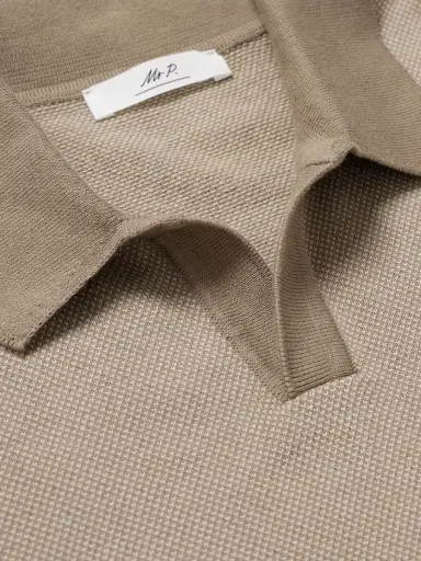 MR P. Honeycomb-Knit Organic Cotton Polo Shirt - Men | Thumbnail 5 MR P. Honeycomb-Knit Organic Cotton Polo Shirt - Men | Thumbnail 5