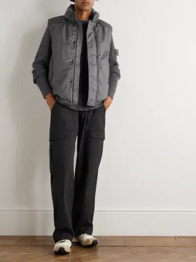 Stone Island STONE ISLAND GHOST Coated Virgin Wool-Twill Down Gilet - Men | Thumbnail 2 Stone Island STONE ISLAND GHOST Coated Virgin Wool-Twill Down Gilet - Men | Thumbnail 2