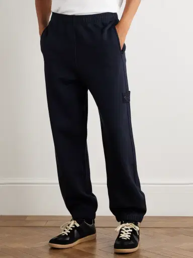 Stone Island STONE ISLAND GHOST Tapered Wool and Cotton-Blend Jersey Sweatpants - Men | Thumbnail 3 Stone Island STONE ISLAND GHOST Tapered Wool and Cotton-Blend Jersey Sweatpants - Men | Thumbnail 3