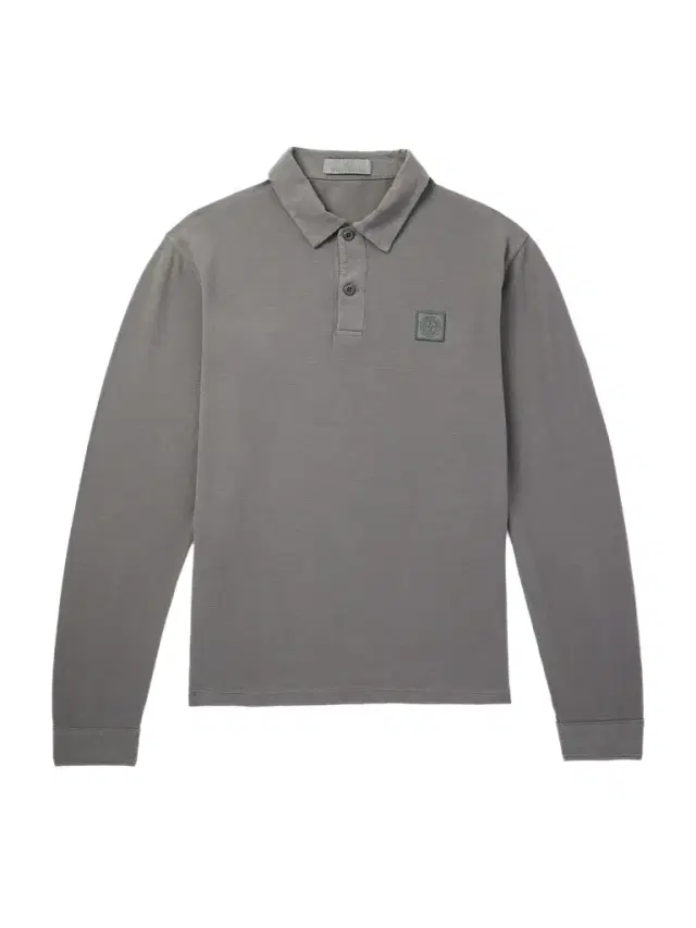 STONE ISLAND GHOST Logo-Appliquéd Cotton-Jersey Polo Shirt - Men STONE ISLAND GHOST Logo-Appliquéd Cotton-Jersey Polo Shirt - Men