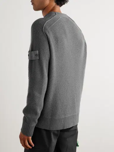 Stone Island STONE ISLAND GHOST Waffle-Knit Virgin Wool Sweater - Men | Thumbnail 4