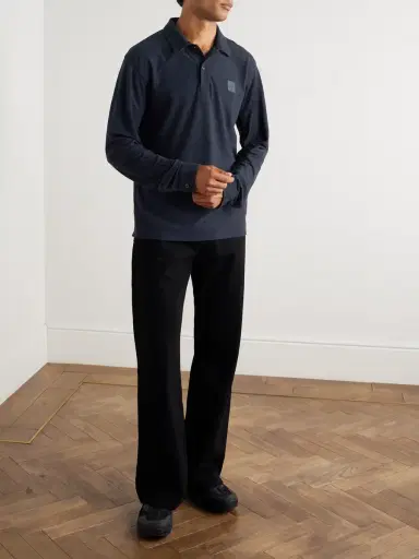 Stone Island STONE ISLAND GHOST Logo-Appliquéd Cotton-Jersey Polo Shirt - Men | Thumbnail 2