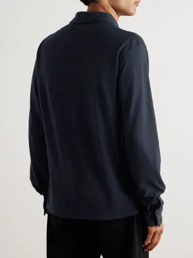 Stone Island STONE ISLAND GHOST Logo-Appliquéd Cotton-Jersey Polo Shirt - Men | Thumbnail 3