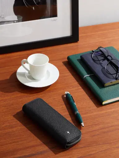 Montblanc Cross-Grain Leather Pen Pouch - Men | Thumbnail 2 Montblanc Cross-Grain Leather Pen Pouch - Men | Thumbnail 2