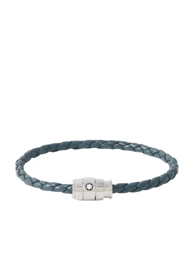 Montblanc Meisterstück 3-Ring Stainless Steel and Woven Leather Bracelet - Men