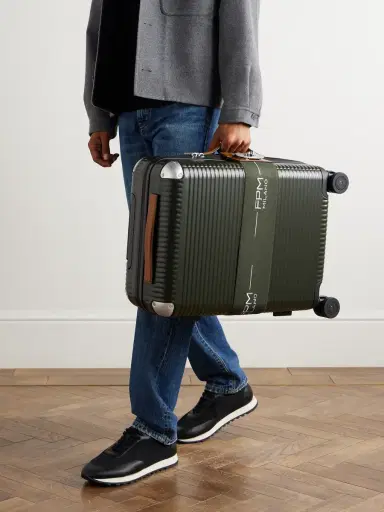 FPM Milano Bank Zip Deluxe M 55cm Leather-Trimmed Polycarbonate Spinner Carry-On Suitcase - Men | Thumbnail 6 FPM Milano Bank Zip Deluxe M 55cm Leather-Trimmed Polycarbonate Spinner Carry-On Suitcase - Men | Thumbnail 6