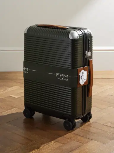 FPM Milano Bank Zip Deluxe M 55cm Leather-Trimmed Polycarbonate Spinner Carry-On Suitcase - Men | Thumbnail 1 FPM Milano Bank Zip Deluxe M 55cm Leather-Trimmed Polycarbonate Spinner Carry-On Suitcase - Men | Thumbnail 1