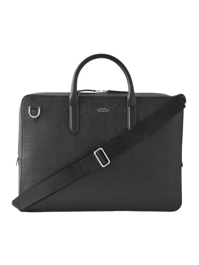 Panama Cross-Grain Leather Briefcase - Men