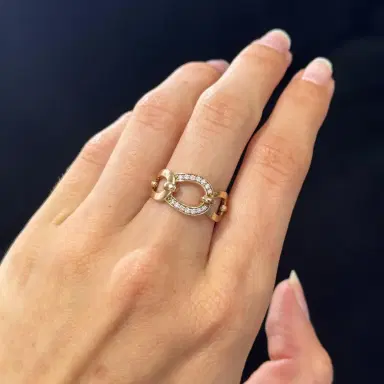 Wish Fine Jewelry 0.14ct Diamond 18K Rose Gold Ring | Thumbnail 3