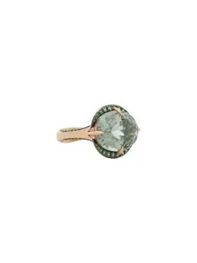 Wish Fine Jewelry 13.15ct Green Amethyst Tsavorita 18K Gold Ring | Thumbnail 2