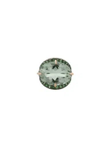 Wish Fine Jewelry 13.15ct Green Amethyst Tsavorita 18K Gold Ring | Thumbnail 1