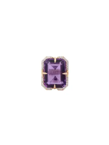 Wish Fine Jewelry 20.418ct Amethyst and diamond 18K Ring | Thumbnail 1 Wish Fine Jewelry 20.418ct Amethyst and diamond 18K Ring | Thumbnail 1