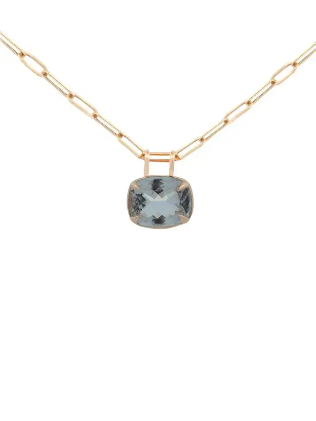 Wish Fine Jewelry 28.85cts White Topaz 18K Gold Pendant