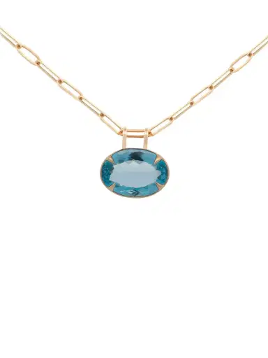 Wish Fine Jewelry 34,50cts Blue Topaz 18K Gold Pendant Blue Topaz | Thumbnail 1 Wish Fine Jewelry 34,50cts Blue Topaz 18K Gold Pendant Blue Topaz | Thumbnail 1