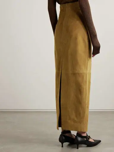 Khaite Loxley Suede Maxi Skirt | Thumbnail 4