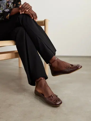 Chloé Misty Laser-cut Leather Ballet Flats | Thumbnail 2 Chloé Misty Laser-cut Leather Ballet Flats | Thumbnail 2