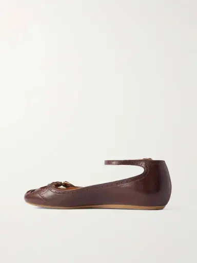 Chloé Misty Laser-cut Leather Ballet Flats | Thumbnail 3 Chloé Misty Laser-cut Leather Ballet Flats | Thumbnail 3