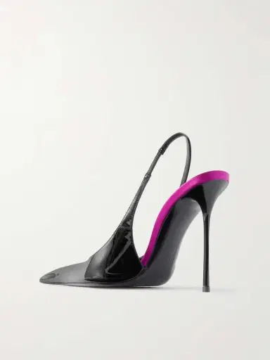Saint Laurent Amalia Patent-leather Slingback Pumps | Thumbnail 3 Saint Laurent Amalia Patent-leather Slingback Pumps | Thumbnail 3