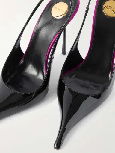 Saint Laurent Amalia Patent-leather Slingback Pumps | Thumbnail 4 Saint Laurent Amalia Patent-leather Slingback Pumps | Thumbnail 4