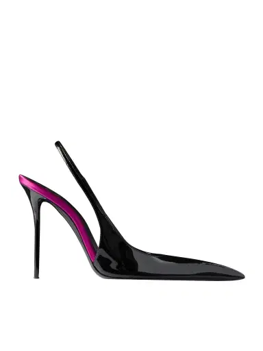 Saint Laurent Amalia Patent-leather Slingback Pumps | Thumbnail 1 Saint Laurent Amalia Patent-leather Slingback Pumps | Thumbnail 1