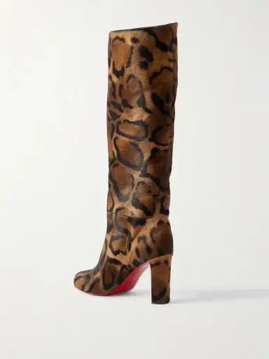 Christian Louboutin Loo Botta 85 Leopard-print Calf Hair Knee Boots | Thumbnail 3