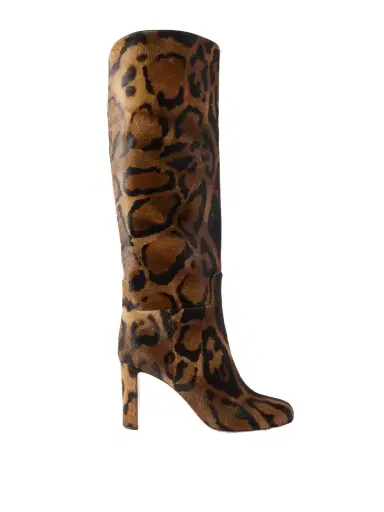 Christian Louboutin Loo Botta 85 Leopard-print Calf Hair Knee Boots | Thumbnail 1