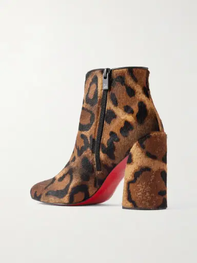Christian Louboutin Jane 85 Leopard-print Calf Hair Ankle Boots | Thumbnail 3