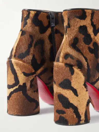Christian Louboutin Jane 85 Leopard-print Calf Hair Ankle Boots | Thumbnail 4