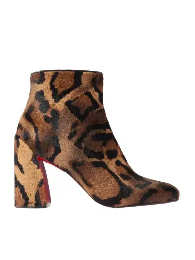 Christian Louboutin Jane 85 Leopard-print Calf Hair Ankle Boots | Thumbnail 1