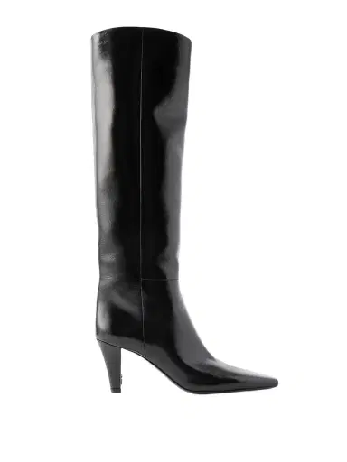 Saint Laurent Jill Glossed-leather Knee Boots | Thumbnail 1 Saint Laurent Jill Glossed-leather Knee Boots | Thumbnail 1