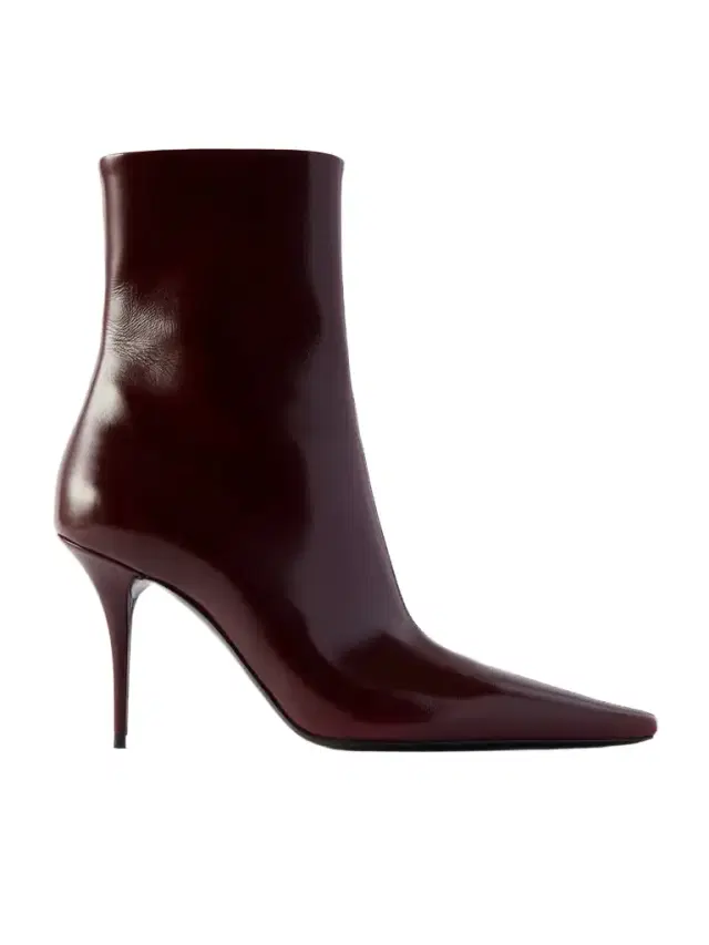Ashley Polished-leather Ankle Boots