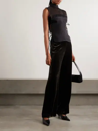 Le Kasha Anzio Tie-detailed Silk-tulle Top | Thumbnail 2