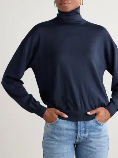 Saint Laurent Wool, Cashmere And Silk-blend Turtleneck Sweater | Thumbnail 3