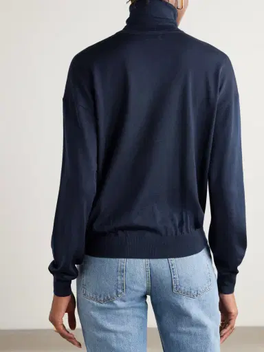 Saint Laurent Wool, Cashmere And Silk-blend Turtleneck Sweater | Thumbnail 4