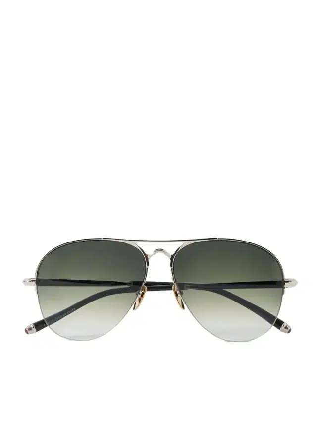 Amelia Aviator-style Titanium Sunglasses