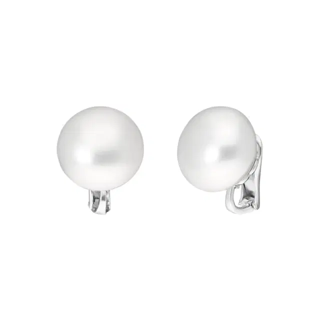 ASSAEL Assael Platinum South Sea Cultured Pearl Clipback Earrings by The Solist
