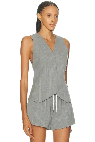 St. Agni Pinstripe Wool Vest | Thumbnail 2