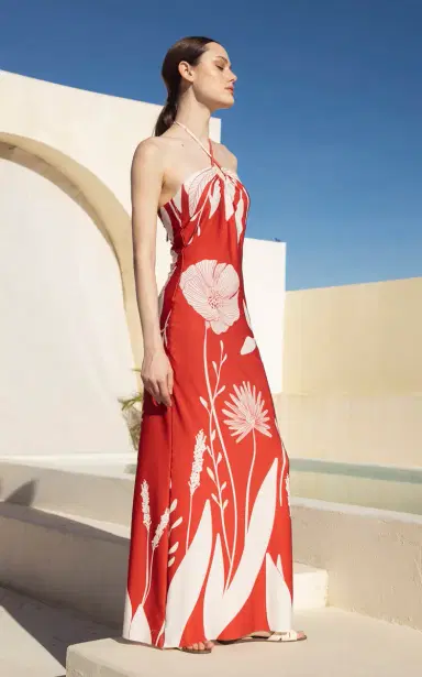 Andres Otalora Entrelazada Floral Jersey Maxi Dress | Thumbnail 4