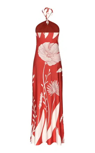 Andres Otalora Entrelazada Floral Jersey Maxi Dress | Thumbnail 5